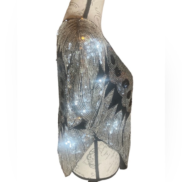 Vintage butterfly sequin top - Picture 7 of 9